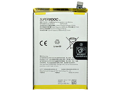 Oppo Reno13 F 5G - BLPB97 Batteria 5800 mAh Li-Ion + Adesivo **Bulk**