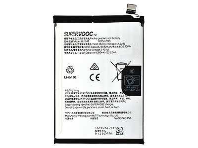 Oppo Reno14 5G - BLPC43 Batteria 6000 mAh Li-Ion + Adesivo **Bulk**