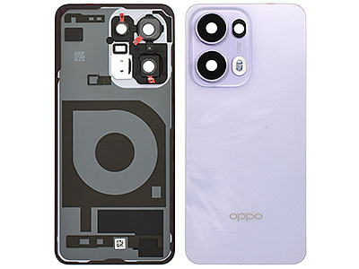 Oppo Reno13 Pro 5G - Cover Batteria + Vetrino Camera + Adesivi Plume Purple