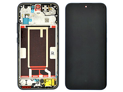 Oppo Reno15 F 5G - Lcd + Touch Screen + Frame + Swich Tasti Lareali Twilight Black