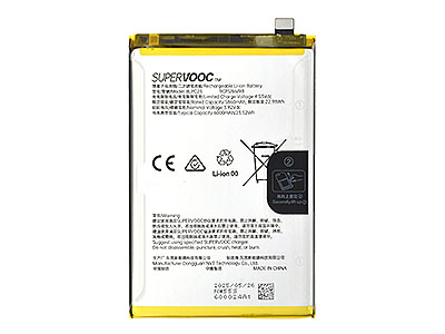 Oppo A5 4G - BLPC23 Batteria 6000 mAh Li-Ion + Adesivo **Bulk**