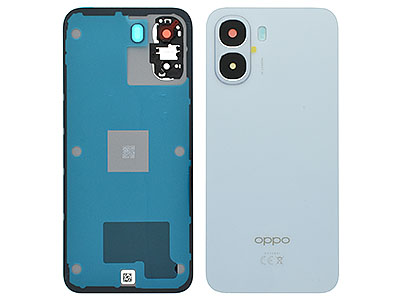 Oppo Oppo A6k - Cover Batteria + Vetrino Camera + Adesivi Crystal Blue