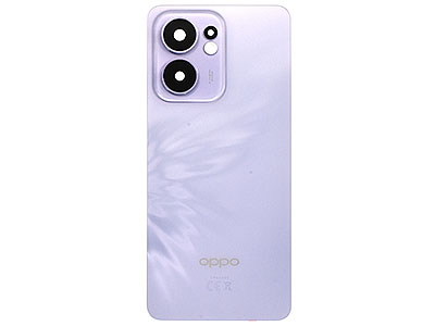Oppo Reno13 F 5G - Cover Batteria + Vetrino Camera + Adesivi Plume Purple