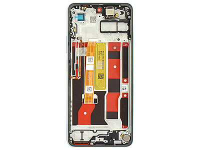 Oppo Oppo A5 Pro 4G - Lcd + Touch Screen + Frame + Tasti Laterali Feather Blue