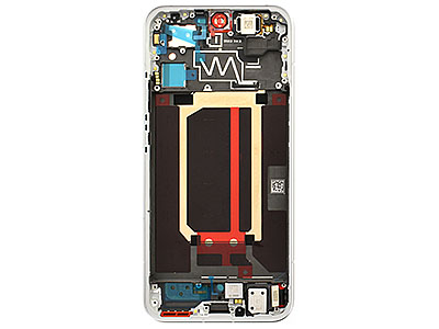 Oppo Reno15 5G - Lcd + Touch Screen + Frame + Swich Tasti Lareali Aurora White